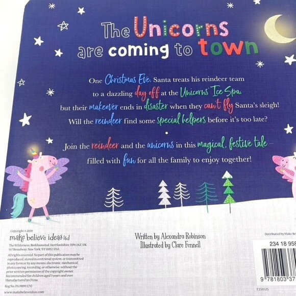 The Unicorns are Coming to Town (Snow Globe Picture Book) Picture Book - Picture 3 of 5